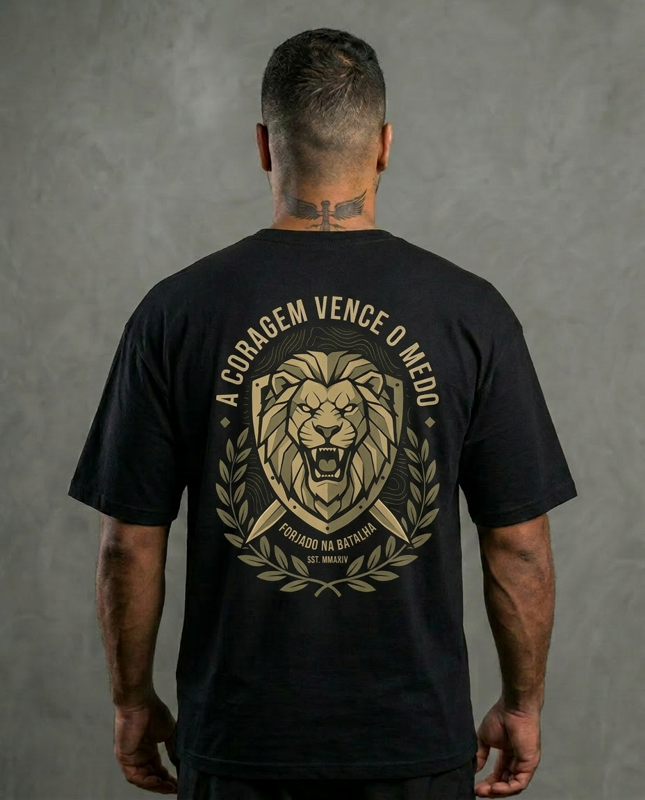 Camiseta A Coragem Vence o Medo Oversized
