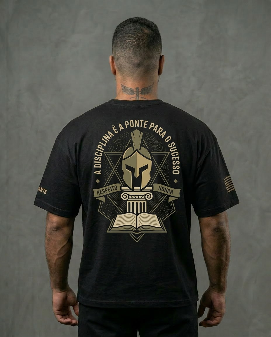 Camiseta A Disciplina é a Ponte para o Sucesso Oversized