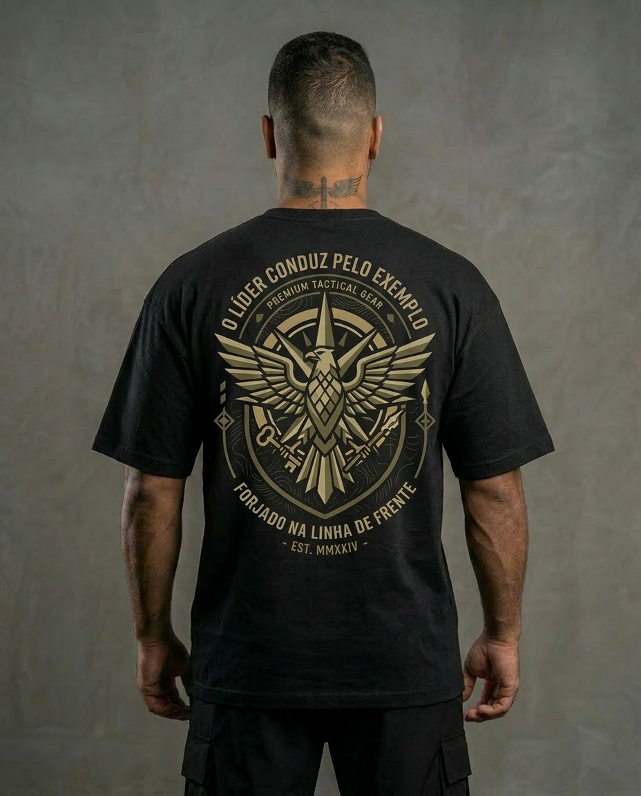 Camiseta O Líder Conduz pelo Exemplo Oversized