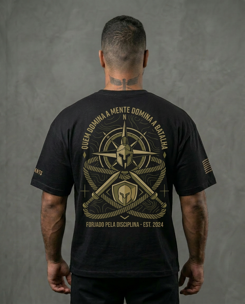 Camiseta Quem Domina a Mente Domina a Batalha Oversized
