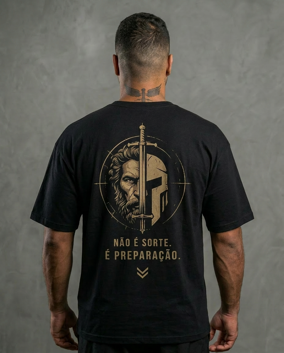 Camiseta A sorte favorece os fortes Oversized